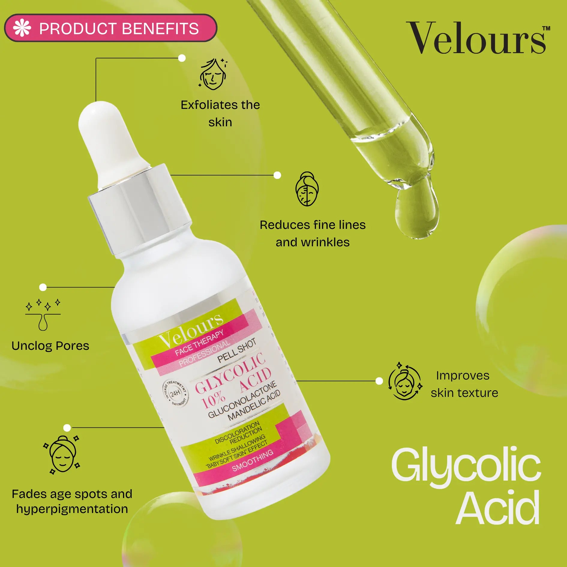 Glycolic Acid Serum - 30ML Velours