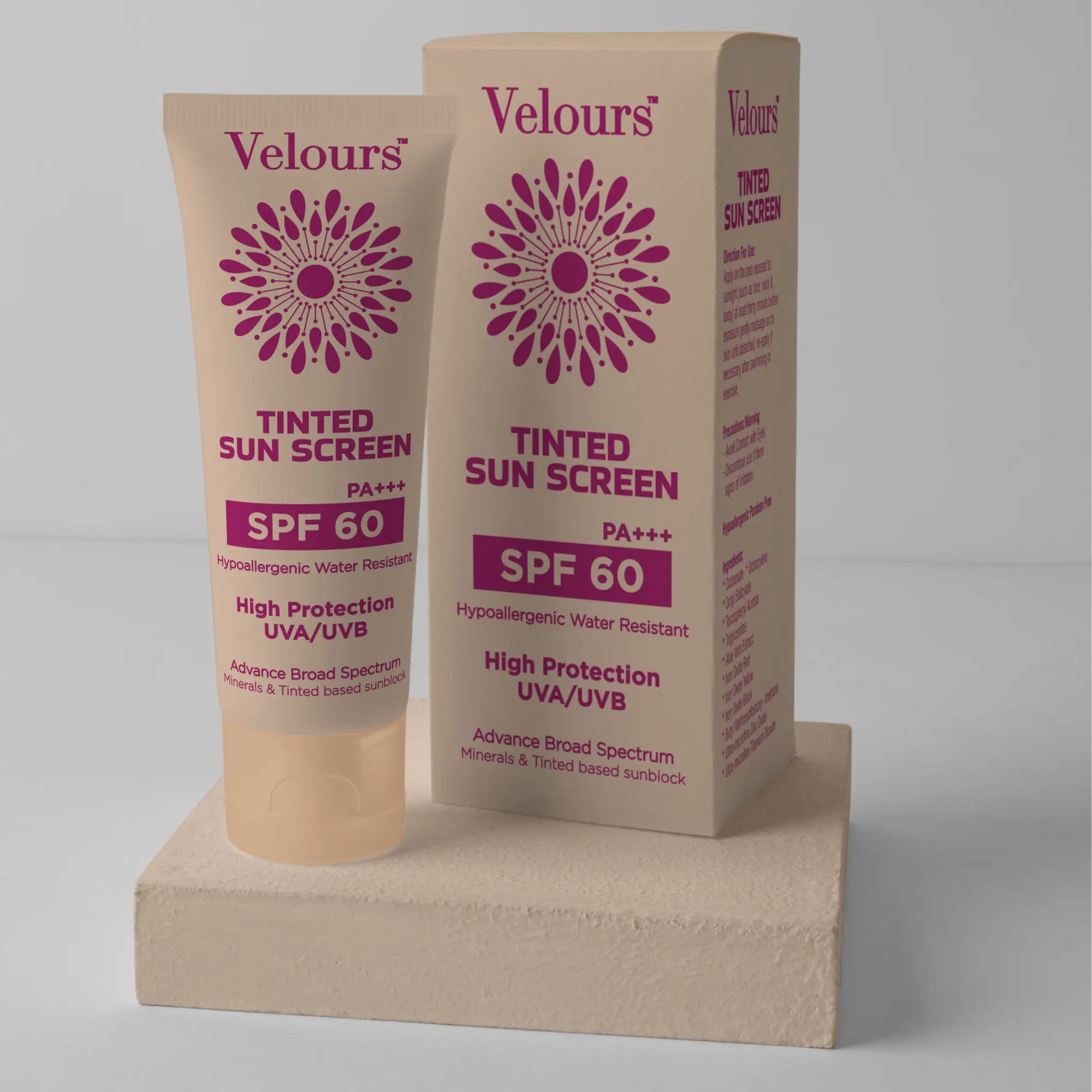 Tinted Sun Screen - SPF 60 - 30g Velours