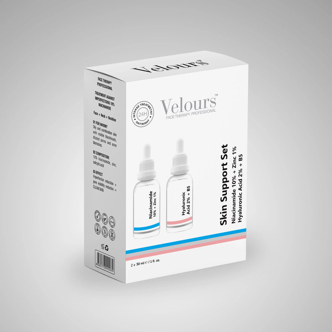 Skin Support Set - Niacinamide + Hyaluronic Acid Velours