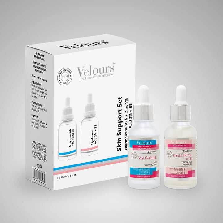 Skin Support Set - Niacinamide + Hyaluronic Acid Velours